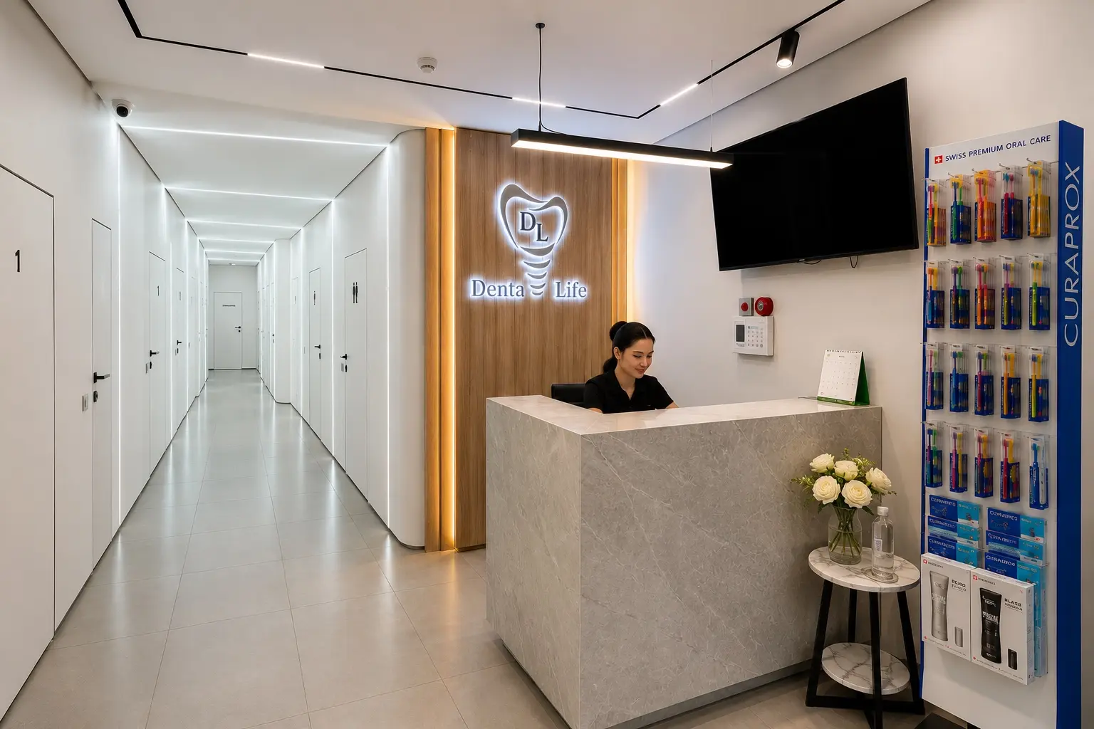 Ресепшен стоматологии Denta Life